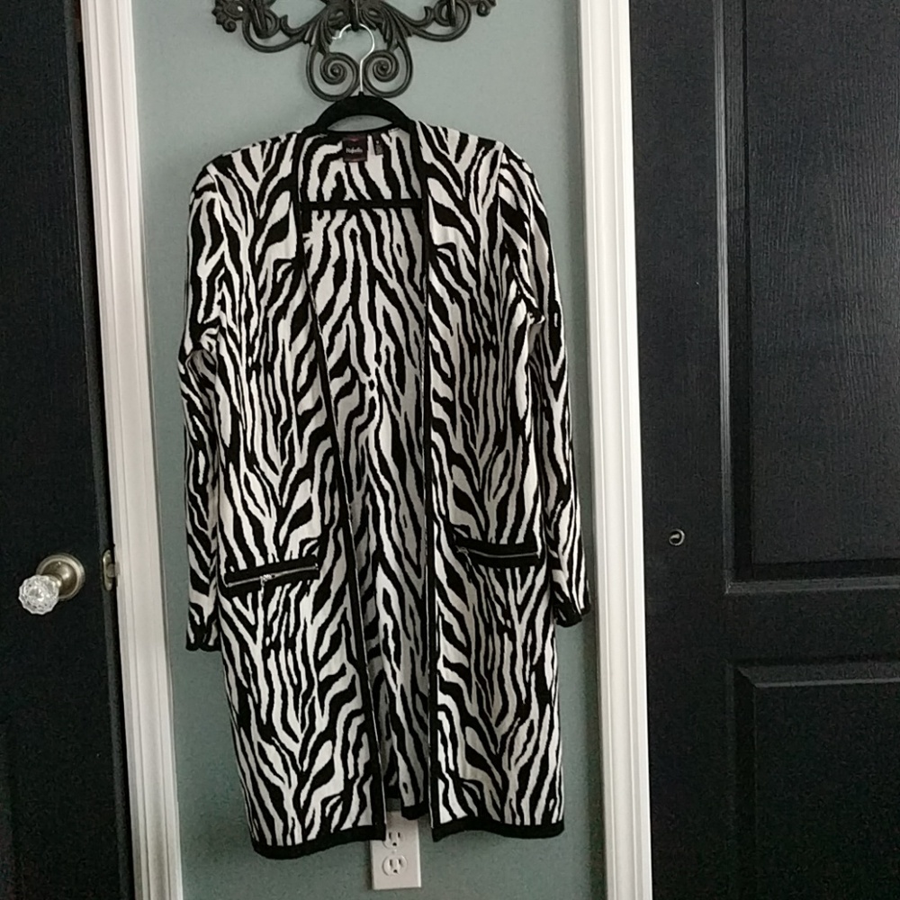 Zebra Print Cardigan